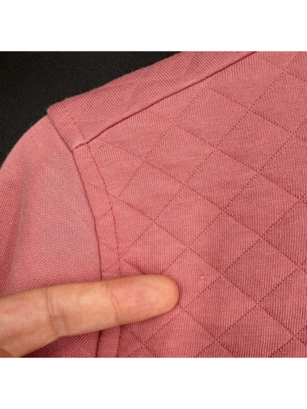 L.L. Bean Women Quilted Quarter-Zip Pullover M Pink Fleece Lined Outdoor Camping - Picture 10 of 12
